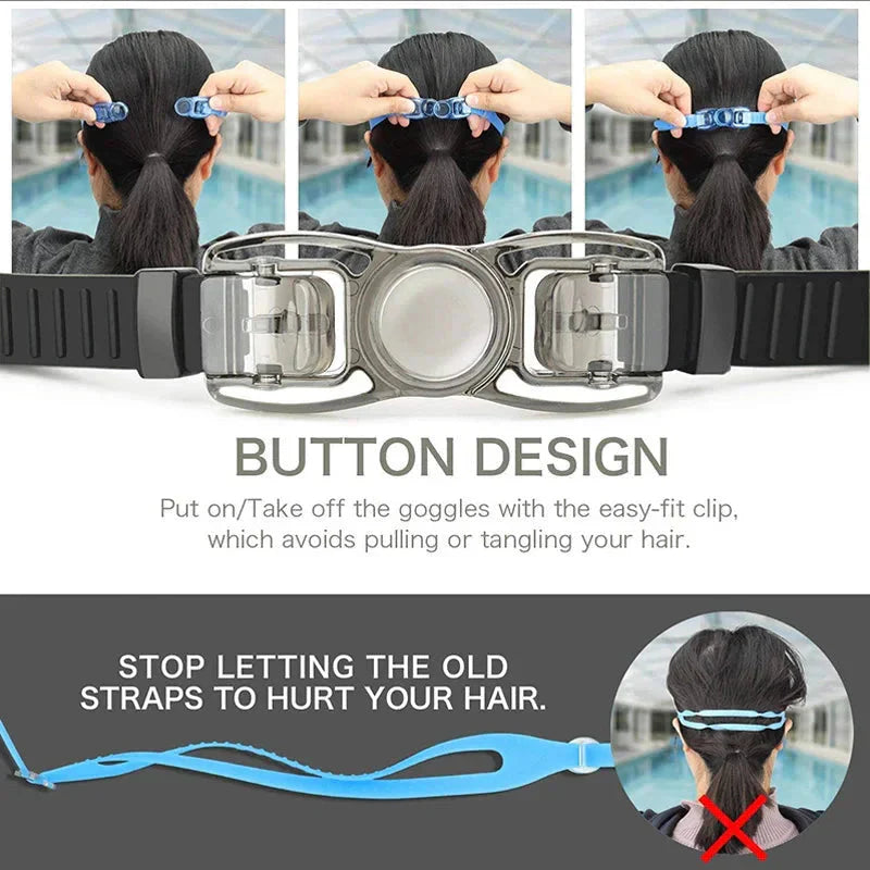 Swimming Goggles for Men & Women โ Anti-Fog UV Protection, Waterproof, Adjustable Silicone Swim Goggles for Adults & Kids